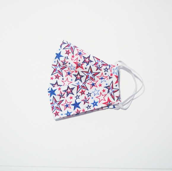 Red & Blue Star Face Mask #2 - Picture 2 of 7